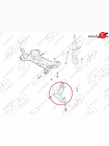 Рычаг передний HYUNDAI SOLARISACCENTKIA RIO 2011-LH CTR CQKH-94L