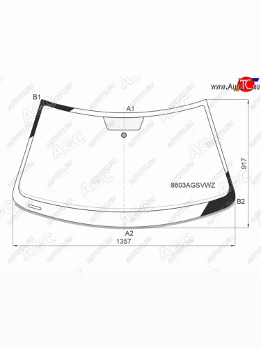 Стекло лобовое VOLKSWAGEN POLO V 35D HBK 09-4D SED 15-                                             AGC 8603AGSVWZ
