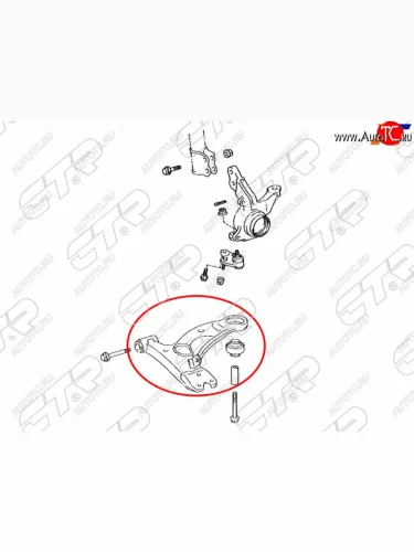 Рычаг передний TOYOTA CALDINA  CARINA  CORONA 92- IPSUM  GAIA  NADIA  PICNIC 96-RH             CTR CQT-12R