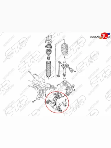 Рычаг нижний MAZDA 3/AXELA 03-/MAZDA 5/PREMACY 05-RH CTR CQMZ-1R, cqmz1r CTR CQMZ-1R