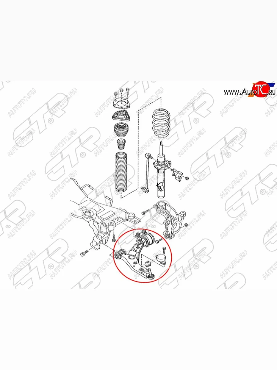Рычаг нижний MAZDA 3/AXELA 03-/MAZDA 5/PREMACY 05-RH CTR CQMZ-1R, cqmz1r CTR CQMZ-1R  в Керчи Республика Крым
