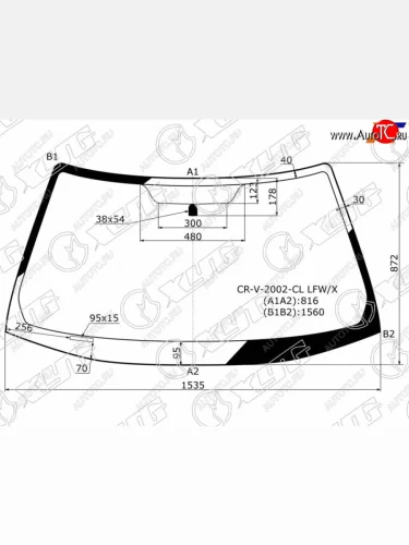 Стекло лобовое Honda CR-V 01-06 XYG CR-V-2002-CL LFW/X