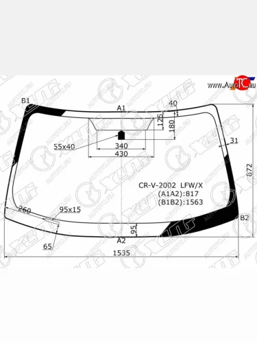 Стекло лобовое Honda CR-V 01-06 XYG CR-V-2002 LFW/X