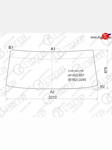 Стекло лобовое (В резинку) Isuzu Giga 94-15 XYG CVR146 LFW