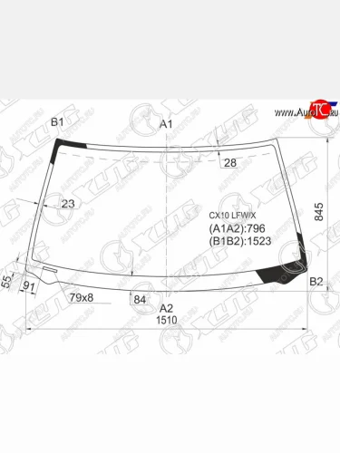 Стекло лобовое Toyota Avalon 94-00 XYG CX10 LFW/X