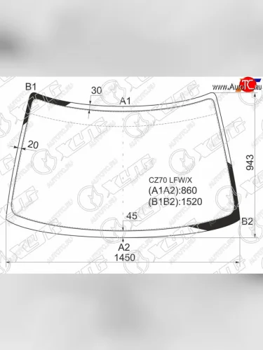 Стекло лобовое Mitsubishi RVR 91-97  Space Runner 91-99 XYG CZ70 LFW/X