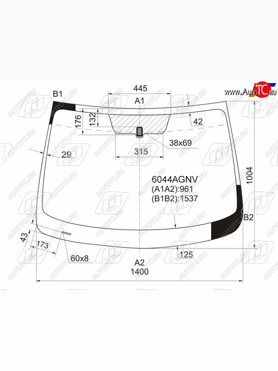 Стекло лобовое FUYAO Nissan Qashqai +2 1 J10 дорестайлинг (2008-2010) (зеленое)  в Керчи Республика Крым