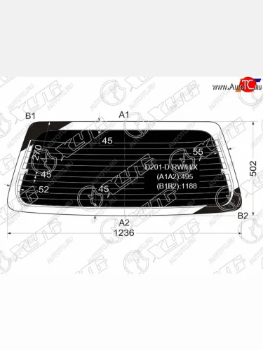 Стекло заднее (Затемненное Обогрев) Mazda Demio 96-02 XYG D201-D RW/H/X