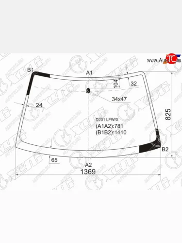 Стекло лобовое Mazda Demio 96-02  Ford Festiva 96-99 XYG D201 LFW/X