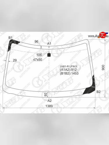 Стекло лобовое MAZDA VERISA 04-15 XYG D461-R LFW/X