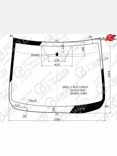 Стекло лобовое Mazda 2 07-15 XYG D651-L-VCP LFW/X