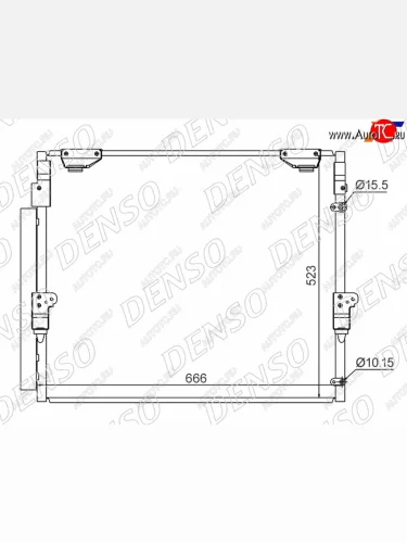 Радиатор кондиционера Toyota Land Cruiser (J200) 07-21  Lexus LX 07-23  Toyota Sequoia 07-22  Tun DENSO DCN50036