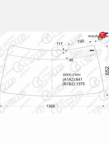 Стекло лобовое (Антенна) Great Wall Deer 03-08 XYG DEER LFW/H