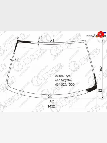 Стекло лобовое TOYOTA GAIA 98-04 XYG DS10 LFW/X