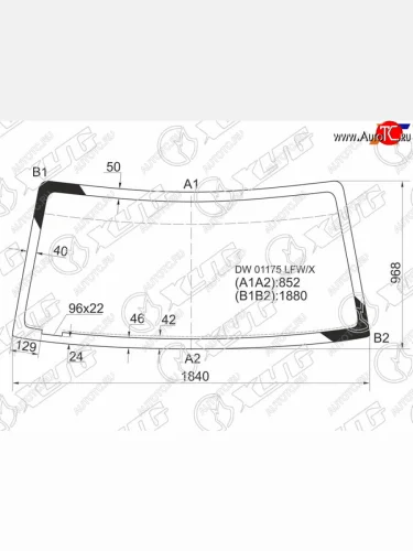 Стекло лобовое Ford Econoline 92-97 XYG DW01175 LFW/X