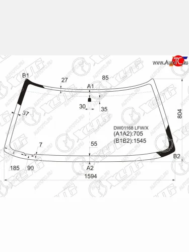 Стекло лобовое Chevrolet Blazer 94-05 XYG DW01168 LFW/X