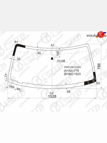 Стекло лобовое Ford Explorer 90-05 XYG DW01206 LFW/X