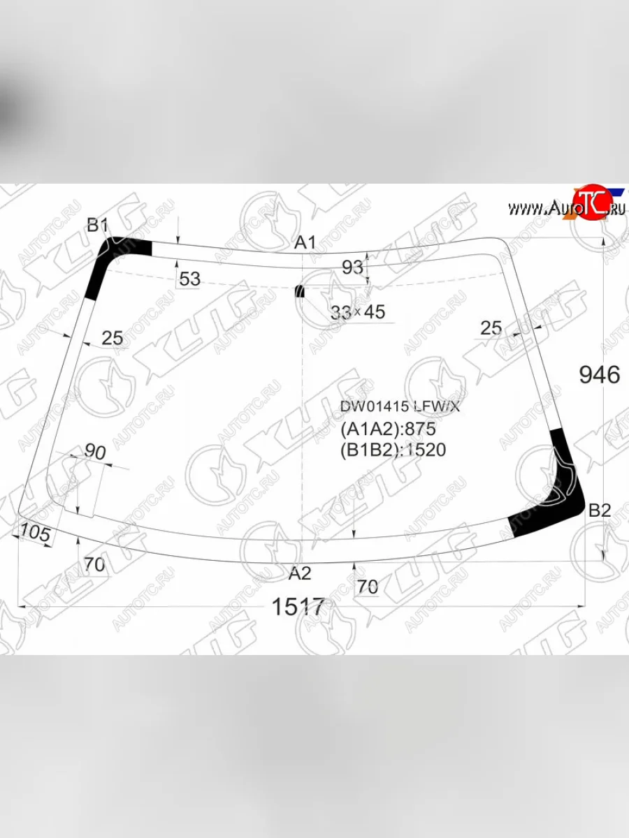 Стекло лобовое CHRYSLER SEBRINGDODGE STRATUS 2D 00-03                                               XYG DW01415 LFW/X  в Воронеже Воронежской области
