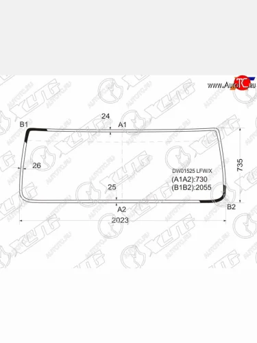 Стекло лобовое Volvo VN 96-02 XYG DW01525 LFW/X