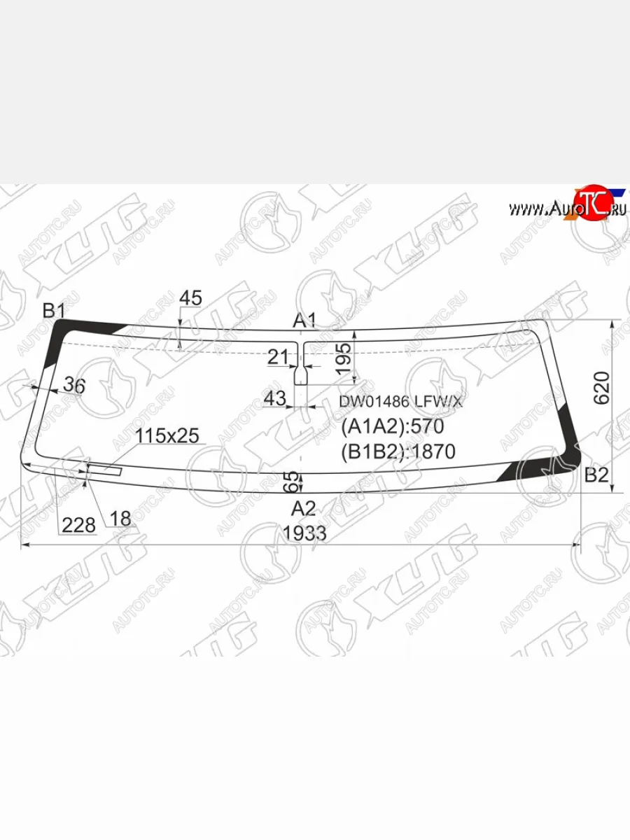 Стекло лобовое HUMMER H2 02-09 XYG DW01486 LFW/X  в Воронеже Воронежской области