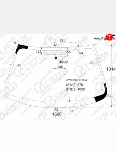 Стекло лобовое Chrysler 300M 98-04  Concorde 98-04  Dodge Interpid 98-04 XYG DW01466 LFW/X