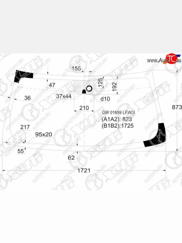 Стекло лобовое + дд CADILLAC ESCALADE/CHEVROLET TAHOE 06-14 XYG DW01659 LFW/X, dw01659lfwx XYG DW01659 LFW/X