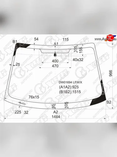 Стекло лобовое Ford Focus 98-04 XYG DW01694 LFW/X