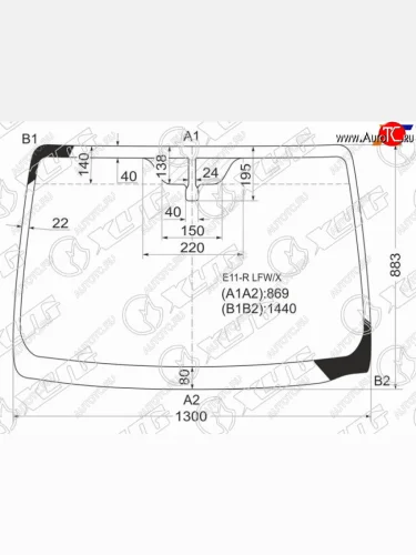 Стекло лобовое Nissan Note 05-13 XYG E11-R LFW/X