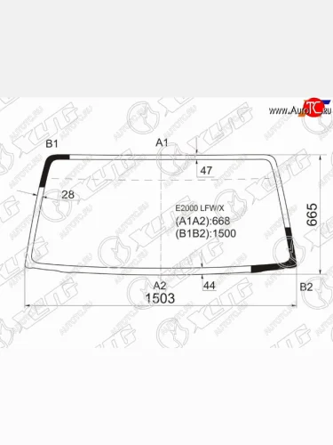 Стекло лобовое Mazda Bongo Brawny 99-10 XYG E2000 LFW/X