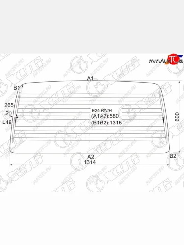 Стекло заднее (Цвет зеленый Обогрев) Nissan Caravan 86-01  Urvan 86-01 XYG E24 RW/H