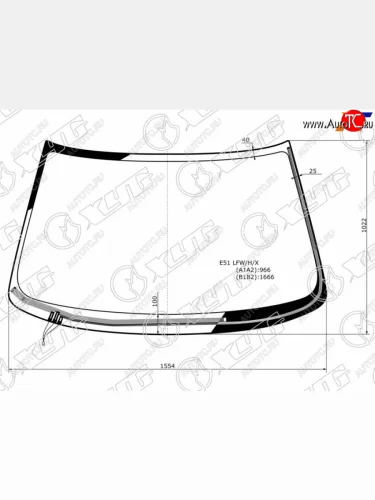 Стекло лобовое (Обогрев щеток) Nissan Elgrand 02-10 XYG E51 LFW/H/X