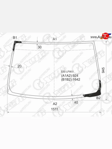 Стекло лобовое Isuzu Fargo Filly 97-99  Nissan Caravan Elgrand 97-99  Elgrand 97-02 XYG E50 LFW/X
