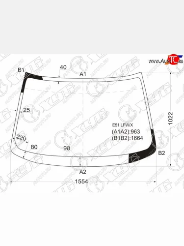 Стекло лобовое NISSAN ELGRAND 02-10 XYG E51 LFW/X