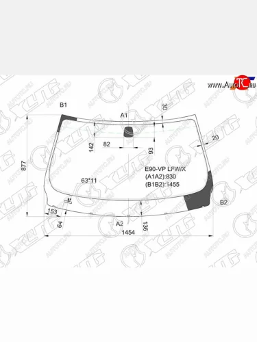 Стекло лобовое BMW 3-Series 05-14  M3 06-13 XYG E90-VP LFW/X