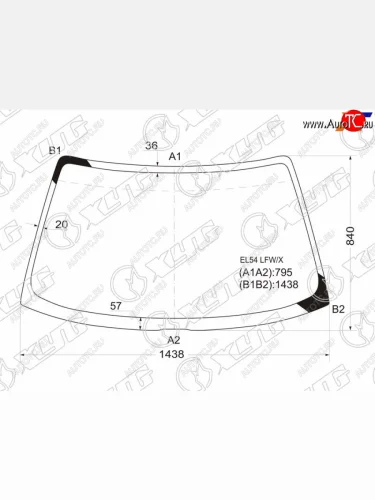 Стекло лобовое Toyota Cynos 95-99  Paseo 96-99 XYG EL54 LFW/X