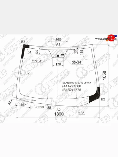 Стекло лобовое + дд HYUNDAI ELANTRAAVANTE 10-16                                                     XYG ELANTRA-10-CPS LFW/X