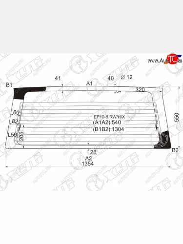 Стекло заднее (Цвет зеленый Обогрев) Nissan Primera 90-96  Avenir 90-05 XYG EP10-5 RW/H/X