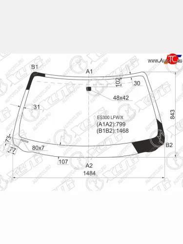 Стекло лобовое Lexus ES 91-96  Toyota Windom 91-96 XYG ES300 LFW/X