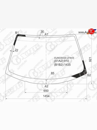 Стекло лобовое Mazda Eunos 500 92-95  Xedos 6 92-99 XYG EUNOS500 LFW/X