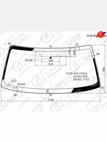 Стекло лобовое (Молдинг) Ford F150 03-08 XYG F150-VCP LFW/X