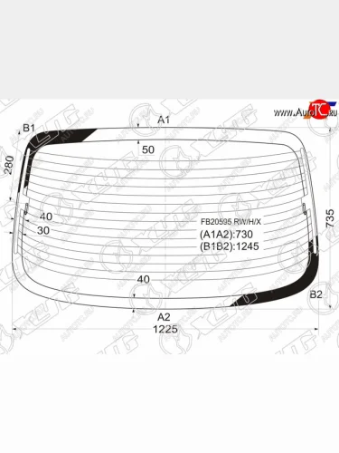 Стекло заднее с обогревом DAEWOO LEGANZA 4D 97-02                                                    XYG FB20595 RW/H/X