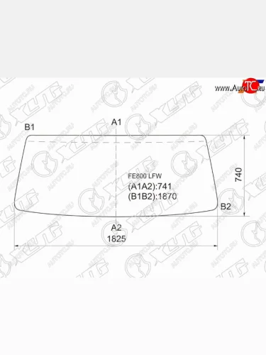 Стекло лобовое Dongfeng DF47 06-19  Mitsubishi Fuso Canter FE8 02-22 XYG FE800 LFW
