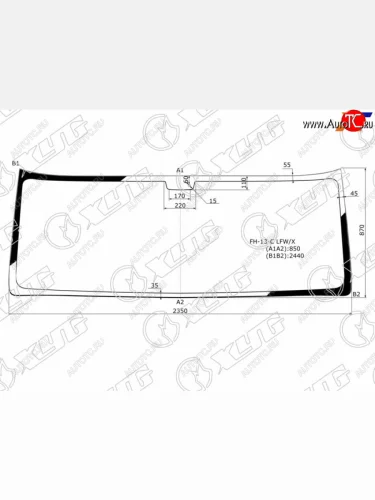 Стекло лобовое Volvo FH 13- XYG FH-13-C LFW/X