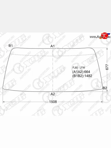 Стекло лобовое Toyota Land Cruiser (J80) 89-97  Lexus LX 95-97 XYG FJ80 LFW
