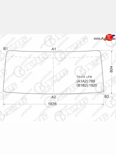 Стекло лобовое FAW CA1083 05-19  Mitsubishi Fuso Fighter 85-92 XYG FK415 LFW