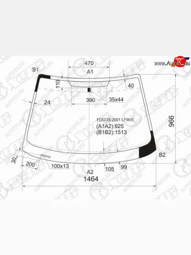 Стекло лобовое Ford Focus 98-04 XYG FOCUS-2001 LFW/X