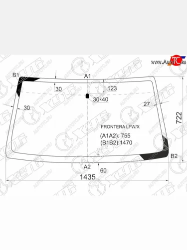Стекло лобовое Deerways Aurora 06-08  Honda Passport 93-97  Isuzu MU 89-98  Rodeo 88-98  Wizard XYG FRONTERA LFW/X