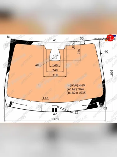 Стекло лобовое (Обогрев полный Датчик дождя) LADA XRAY 15-  XRAY Cross 18- SISECAM 4591AGNHM