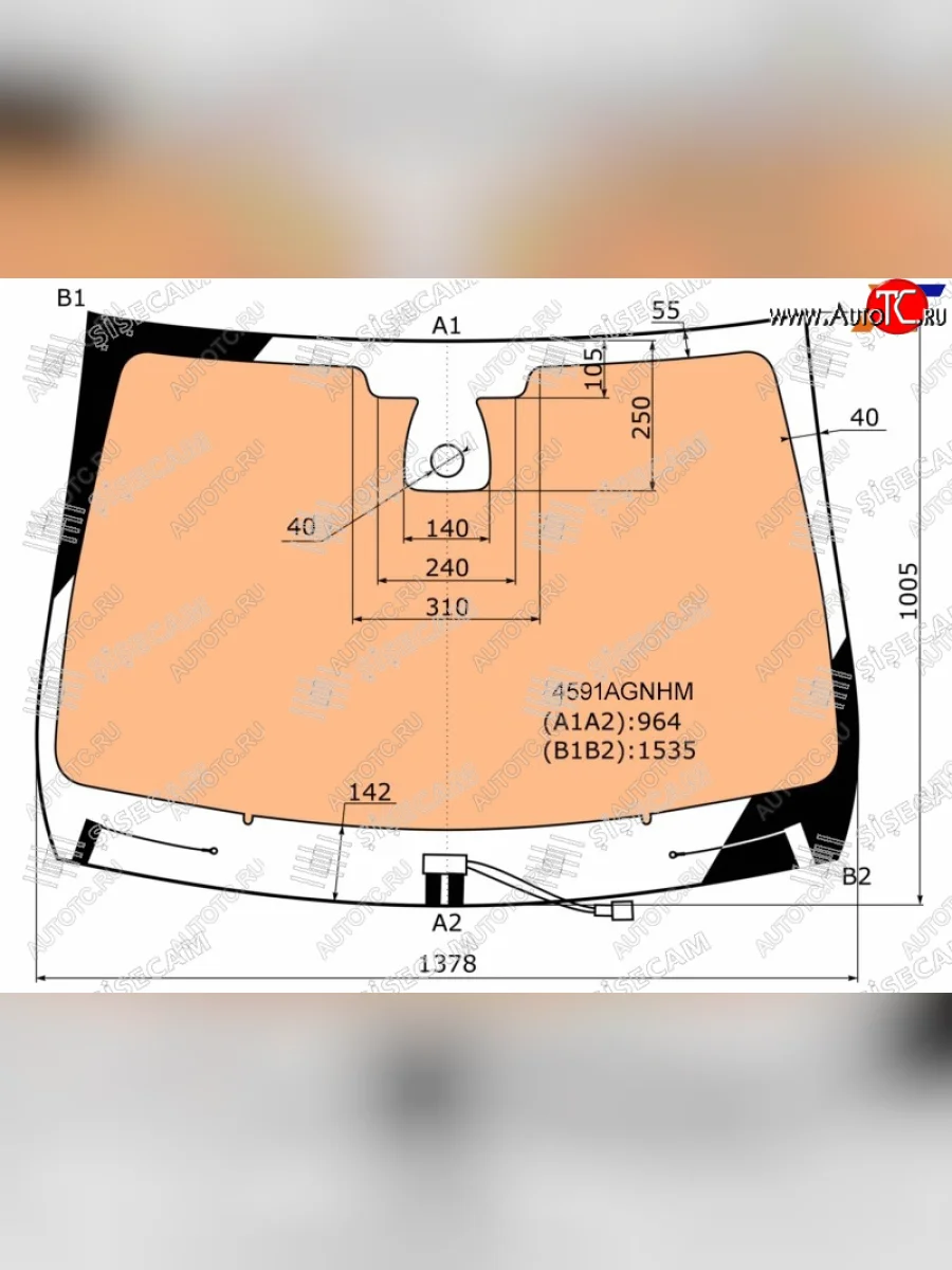 Стекло лобовое (Обогрев полный Датчик дождя) LADA XRAY 15-  XRAY Cross 18- SISECAM 4591AGNHM  в Воронеже Воронежской области