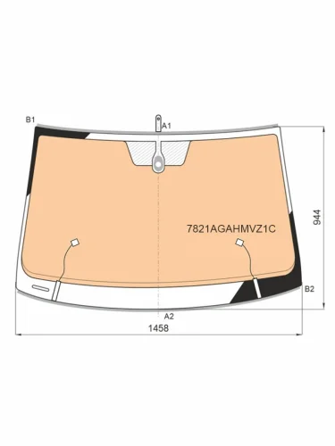 Стекло лобовое (Обогрев полный Датчик дождя Молдинг) Skoda Karoq 17-  Volkswagen Taos 20- SISECAM 7821AGAHMVZ1C
